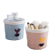 Wholesale simple canvas pot sitting room tabletop pot coats creative dry flower decorative basket storage basket bag